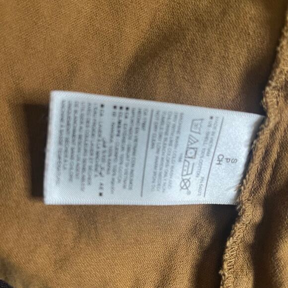 Old Navy Utility Jacket Women Small Brown Hooded Anorak Drawstring Waist Pockets - Picture 6 of 11